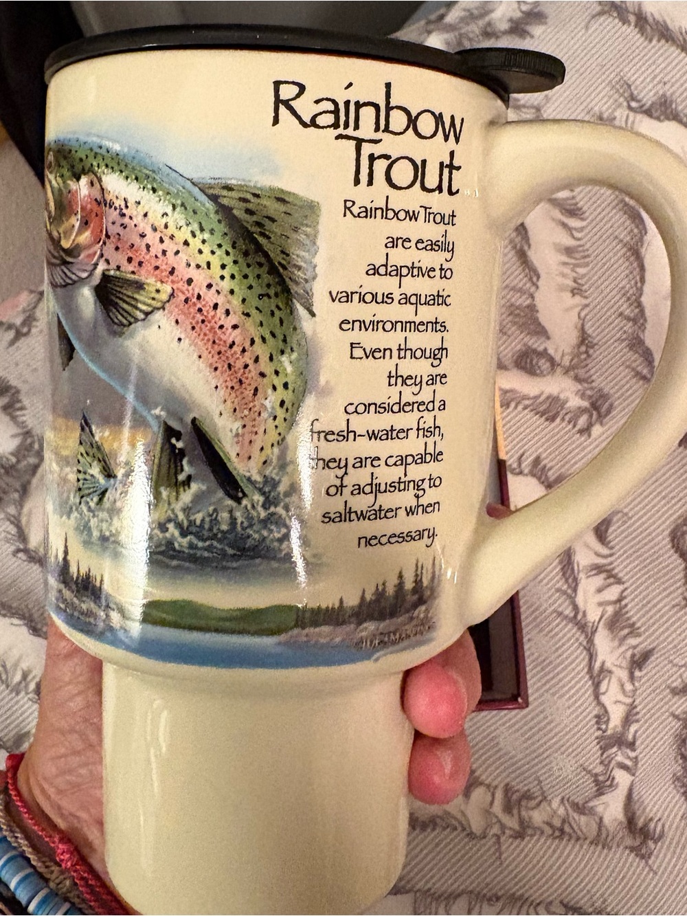American Expedition Stoneware Travel Mug Set – Rainbow Trout – Scheels – NIB - Picture 4 of 10